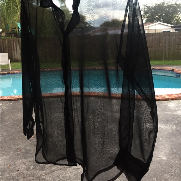 🔥 Sheer black button up blouse~~~ - Picture 1 of 7